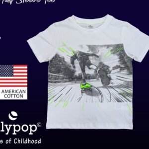 Ollypop Half Sleeves Tshirt With Skaterboard Print