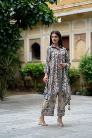 Beige Printed Co-ord Sets