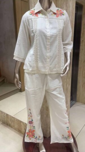 Mul Cotton Embroidered Co Ord Set