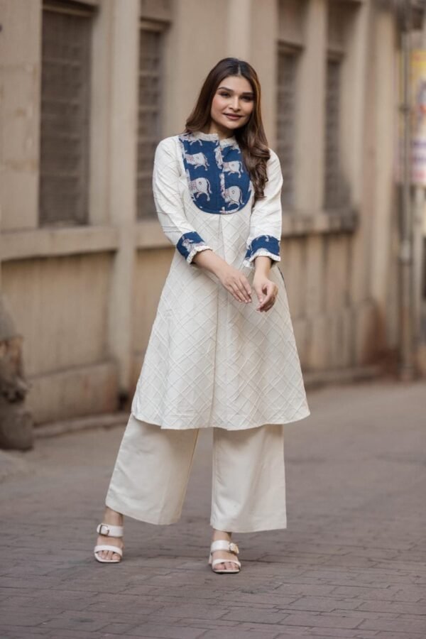 Elephant And Eagle Motif cotton flex Co-ord set - Image 5