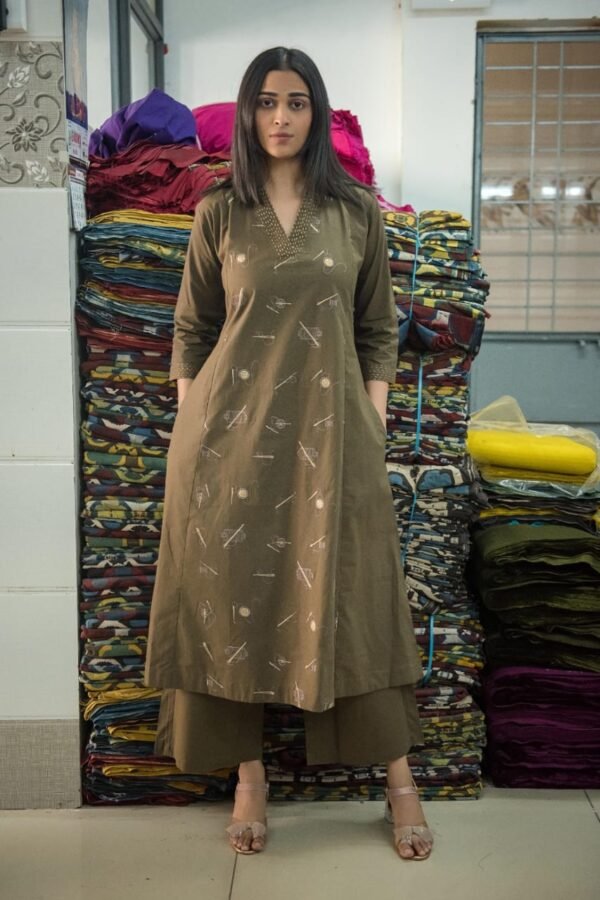 Tailor Pattern cotton Co-ord  set