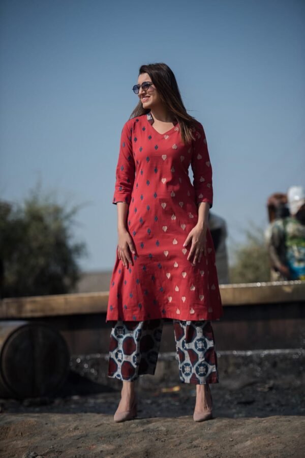 Heart Print cotton Co-ord set